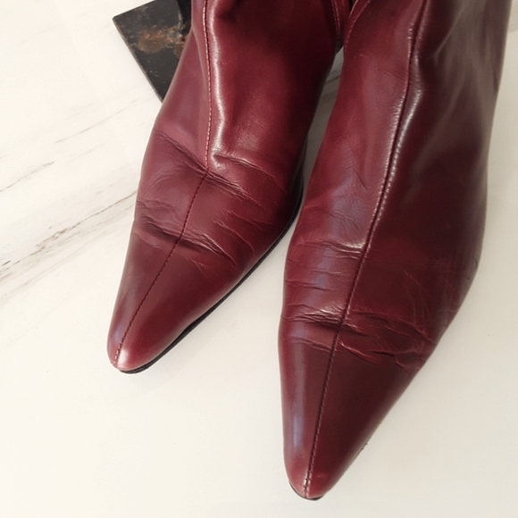 SIGERSON MORRISON BURGUNDY HIGH FASHION BOOTS SZ 9 - Picture 5 of 12